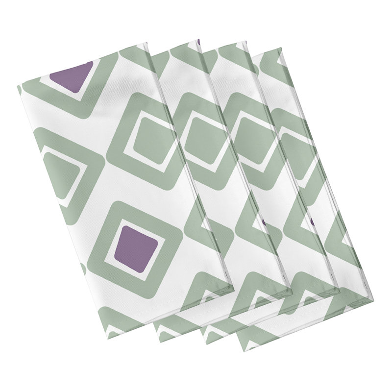 Zarina Diamond Jive  Napkins, Green