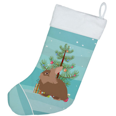 Chaussette de noël lionhead lapin