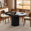 Table de salle à manger extensible ronde 43,3 "à 59" avec rangement caché, sièges pour 4 à 6, table de salle à manger pour la salle à manger-779862493