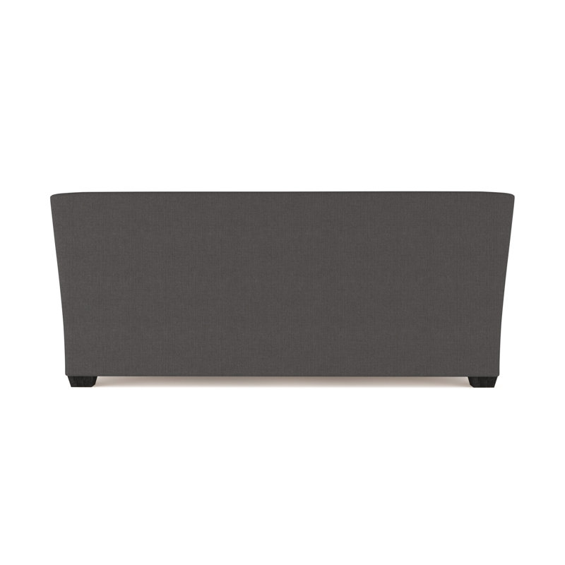 Rivington Flare Square Track-Arm Sofa, Ebony, 31" H x 84" W x 37" D, Box Weave Linen Graphite