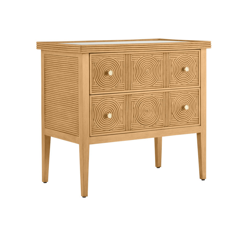 Commode décorative 2 tiroirs Santos