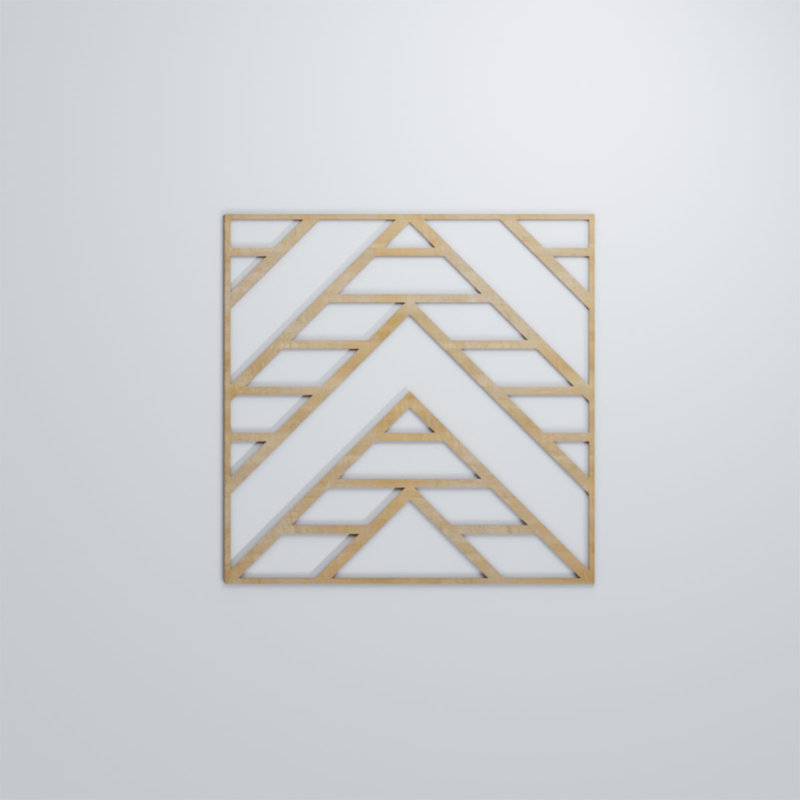 Panneaux muraux décoratifs en bois Gilcrest, Bouleau, H 15 3/8 po x l 15 3/8 po x P 3/8 po