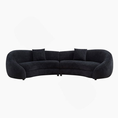 Modern Curved Sofa With Unique Love Heart Design, Ideal For Various Spaces And Promoting Intimate Gatherings