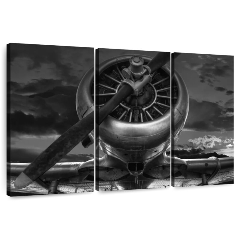 Mehar Dark Propeller, 32" H x 50" W