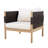 Lolan Outdoor Acacia Wood Lounge Chair With Diamond Rope Weave & Cushions-122565083