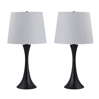 Ensemble de 2 lampes de table en métal avec abat-jour