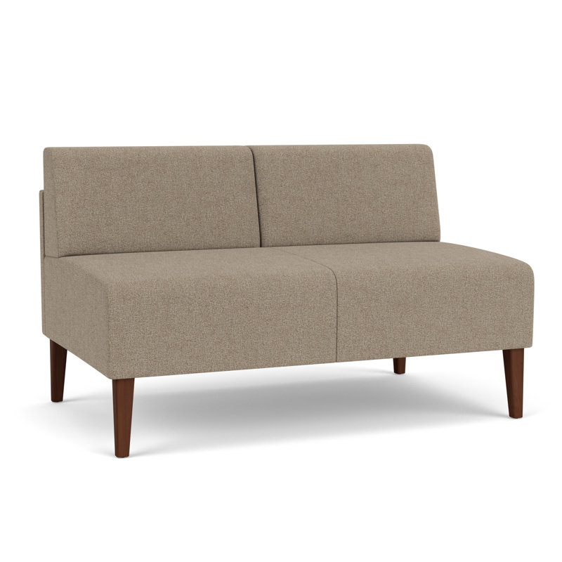 Causeuse sans accoudoirs Luxe Lounge, Bois de noyer, Limon Archetype