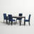 Ebeling 4 - Person Faux Marble Top Four Leg Base Dining Set-840180638