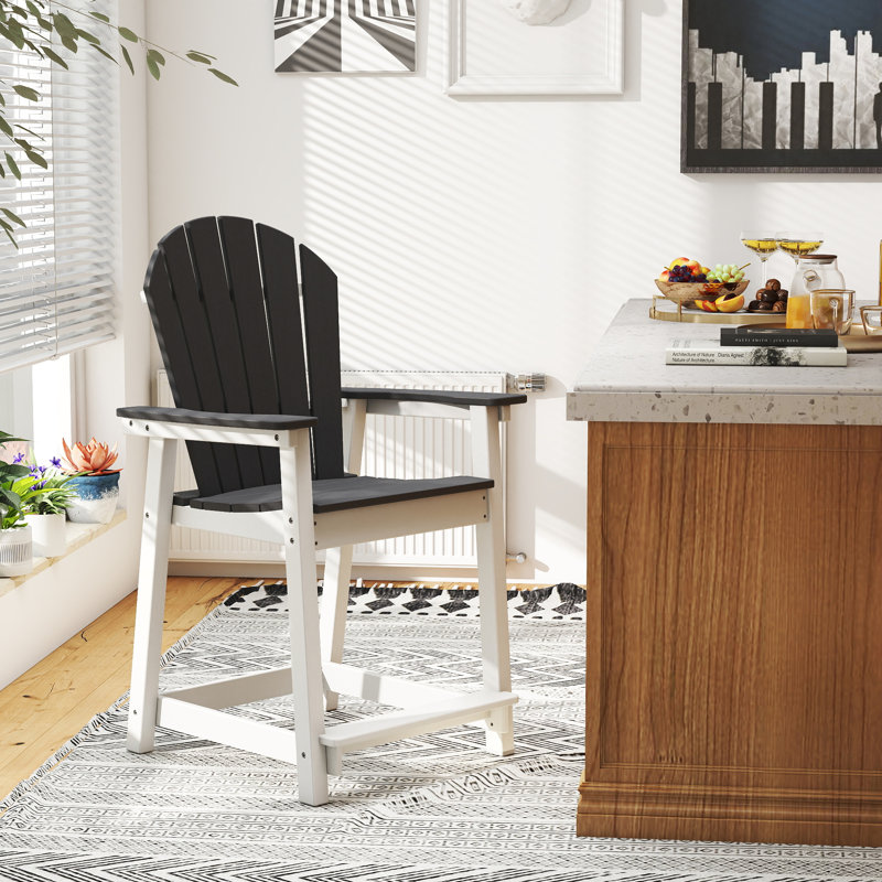 Tabouret de bar extérieur en PEHD Adirondack