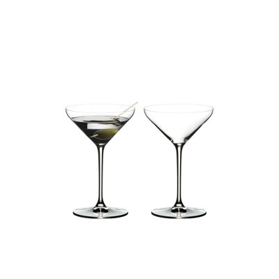 RIEDEL 4441/17 Extreme Martini Glasses, 8 Fl Oz Capacity, Clear, Pack of 2