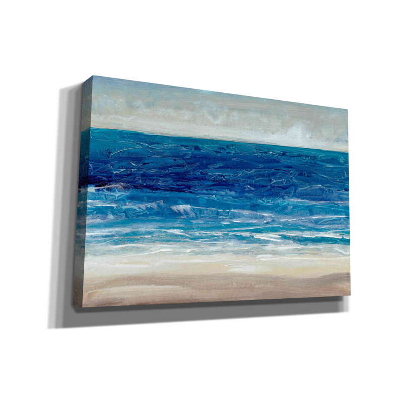 «Crashing Blue I» par Tim O'toole, art mural sur toile, H 18 po x l 26 po x P 0,75 po