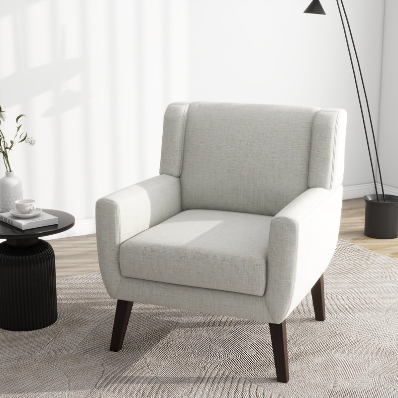 Jaqueze 73.7Cm Wide Armchair, Beige Polyester Blend