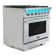 Cosmo 36 in. Vista Collection 4.5 cu. ft. Gas Range, 6 Burners, Convection Oven, LED Light Panel in Modern Stainless Steel