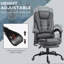 Fauteuil de bureau vibrant à 7 points avec dossier inclinable Vinsetto