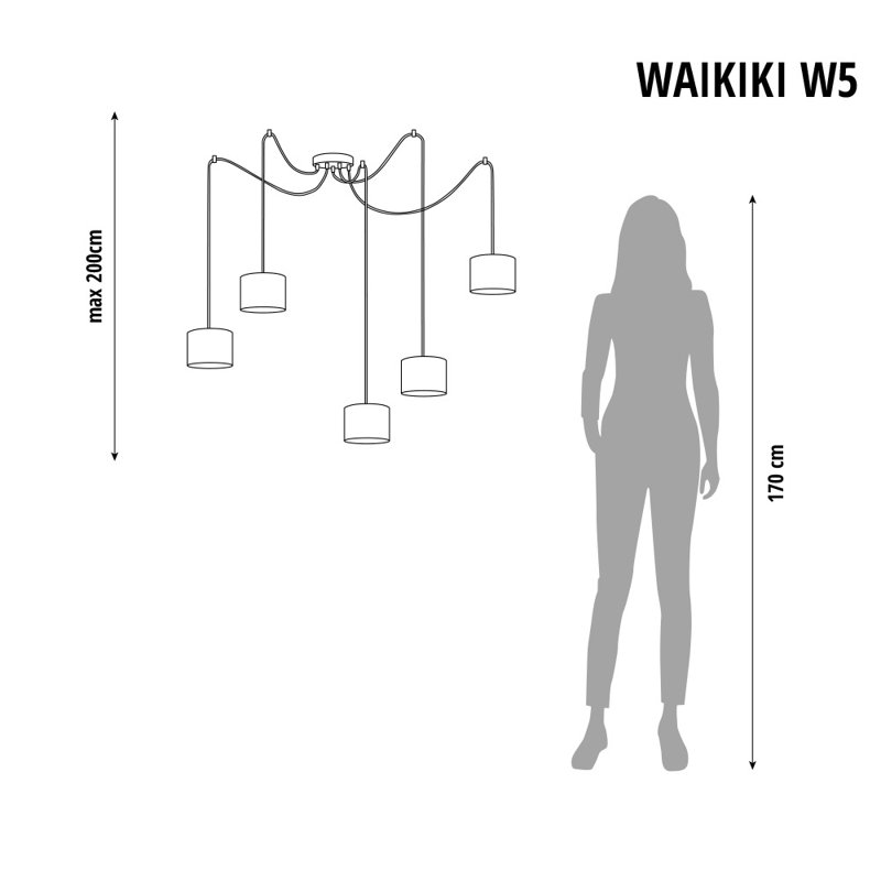 Odonoghue 5 - Light Pendant, Mint, Black