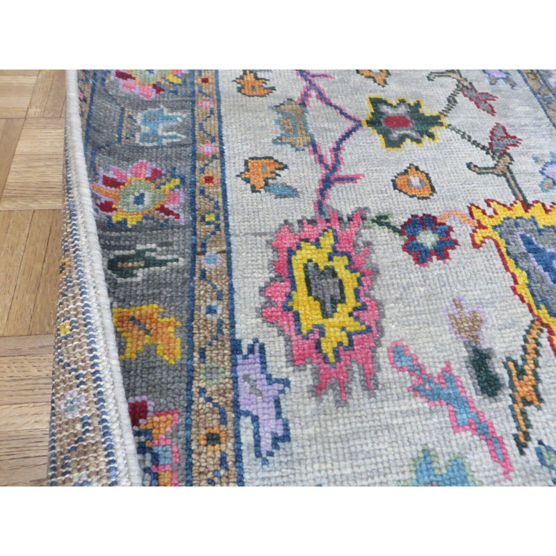 Tapis unique gris de 3 pi x 19 pi 7 po