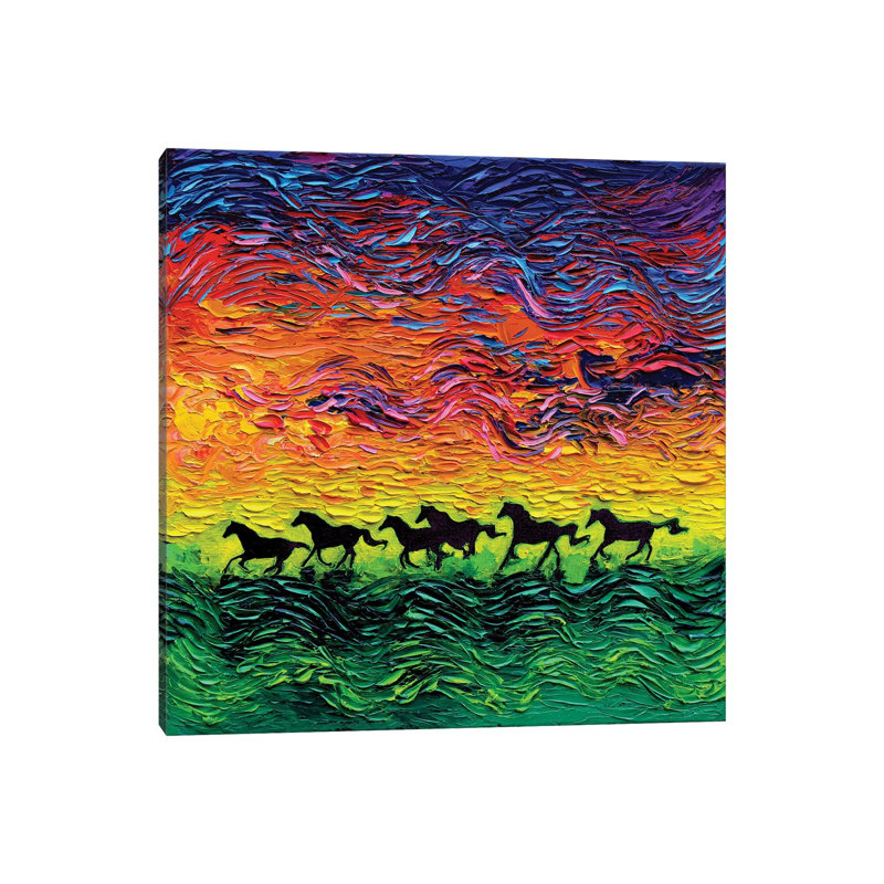 Wild Horses by Aja Trier - Wrapped Canvas Print, 30.48 cm H x 30.48 cm W