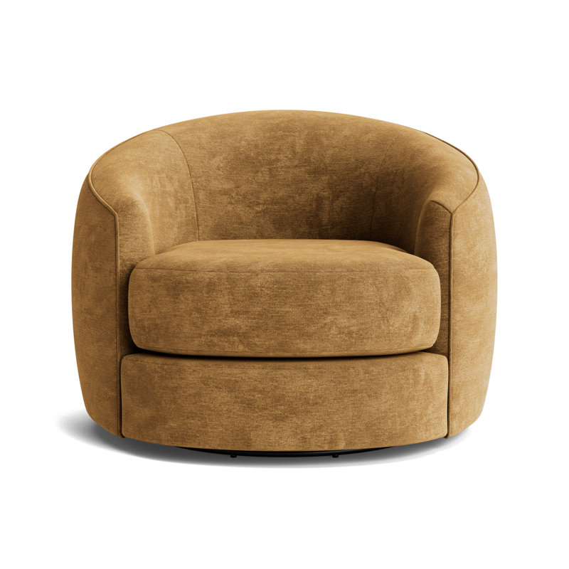 Giselle Full Swivel Chair, Vintage Chenille - Bronze