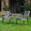 Chaises de patio durables en PEHD, design gris moderne pour la cour arrière