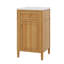 20 Inch Bathroom Vanity With Ceramic Sink Set Combo,Modern Rustic Style Adjustable Shelf Tilt-Out Drawer