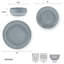 Jensen 12-Piece Stoneware Dinnerware Set, Service for 4