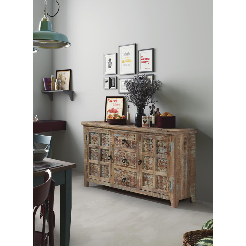 160cm Solid Wood Sideboard - Mango Wood