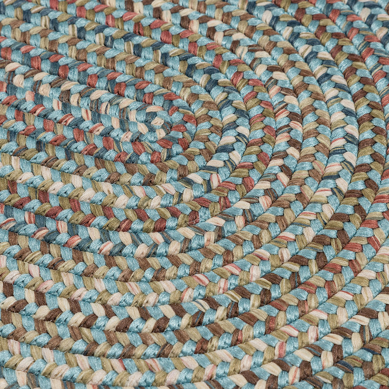 Tapis réversible Kipton - bleu clair, Ovale 7 pi x 9 pi