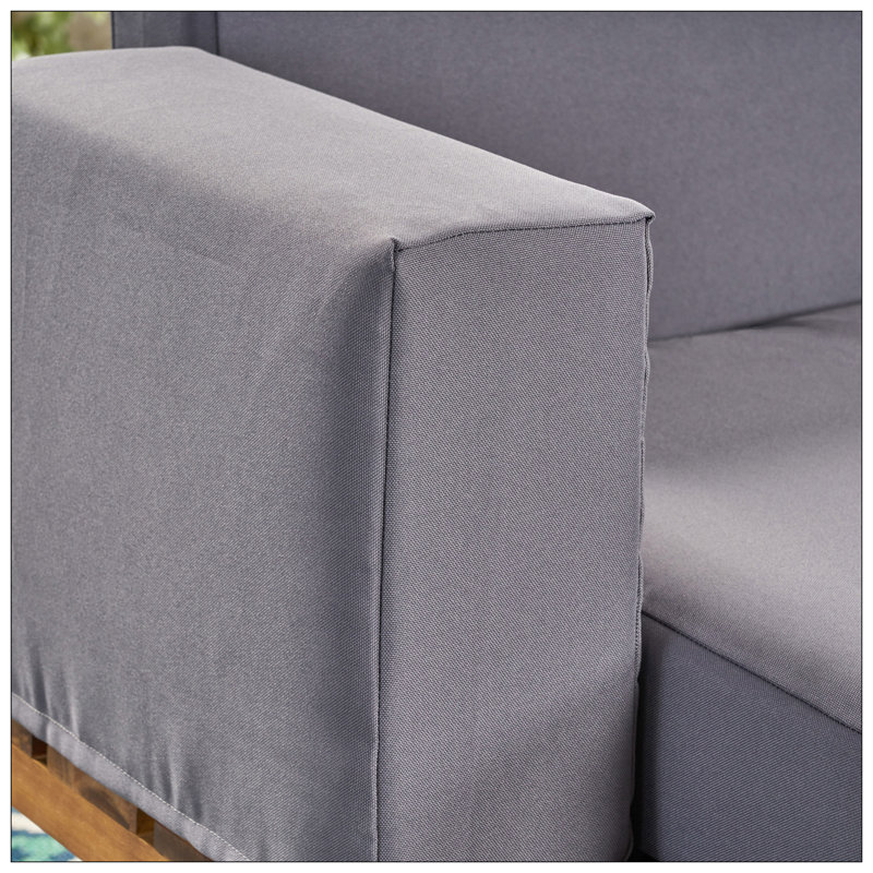 Charming Acacia Wood Sofa Set For Stylish Patio Enhancement