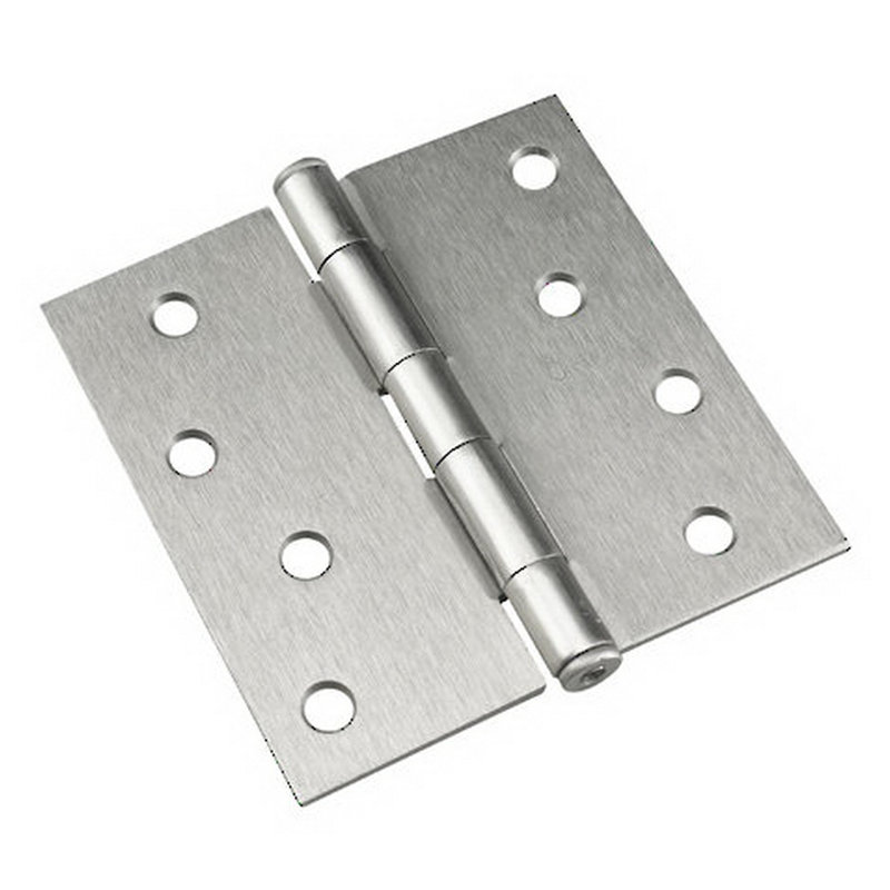 Deux charnières de porte à palier à roulement h 4 po x l 4 po, Nickel brossé