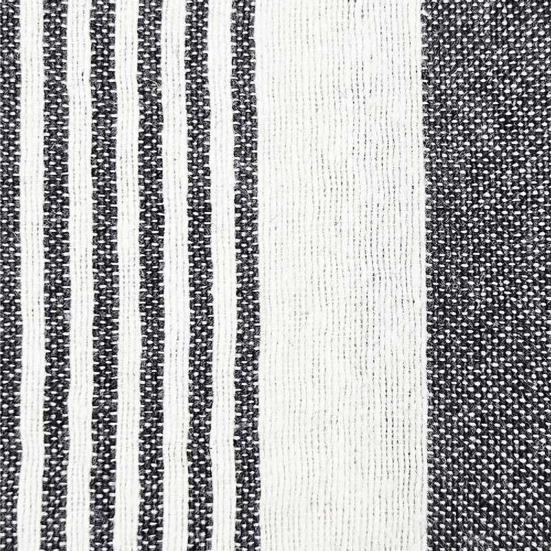 Gregory Black and White Cotton Throw Blanket Set, 50" x 60"