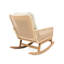 Siège berçant Modern Elegance en beige avec assise confortable et base coussins en bois-19941798