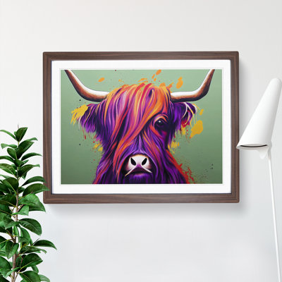 Highland Cow Splash Vol.2 Abstract - Single Picture Frame Print