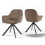 48.5cm H Vintage Faux Leather Dining Chairs-1579960038