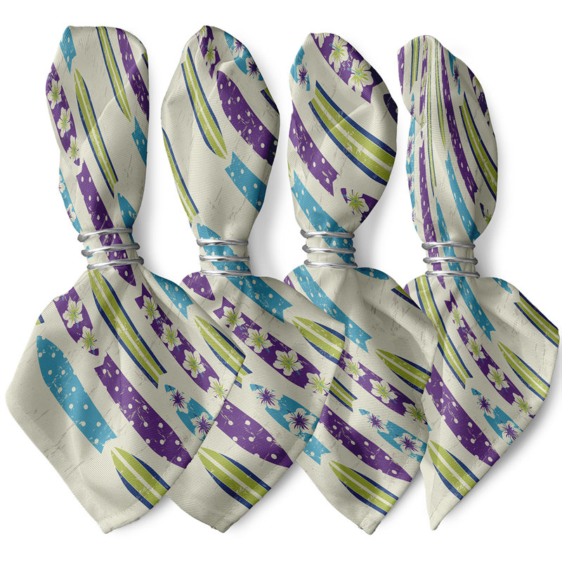 Ensemble de serviettes 4 pièces Valleywood Dean, L 18 po x L 18 po, Mauve