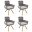 Chaises de salle à manger pivotantes en velours Vmolara-121784644-121784643