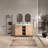 48 Inch Double Sinks Freestanding Bathroom Vanity With White Resin Top