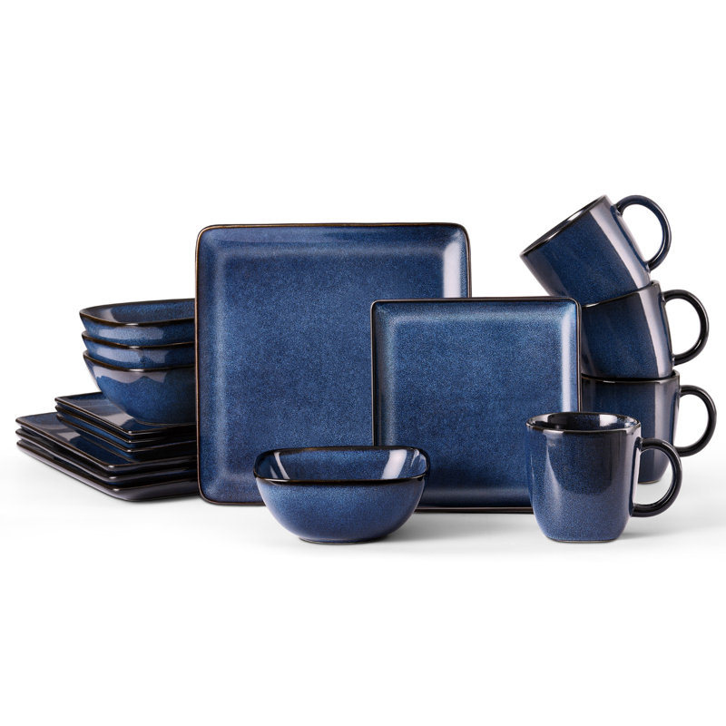 Lucelia 16 Piece Stoneware Dinnerware Set - Service for 4
