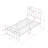 Garland Twin Bed Frame with 6 Metal Legs - Deluxe Bed Frame in Powder Coating Silver Color-1328744691