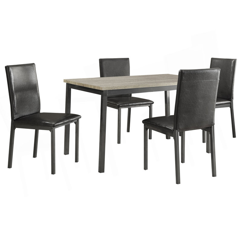 Black 5-Piece Dining Set