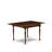 3 Piece Modern Dining Table Set Contains a Rectangle Wooden Table with Dropleaf and 2 Brown Linen Fabric Parson Dining Chairs, Mahogany-1489391858-1477931477-1477931478