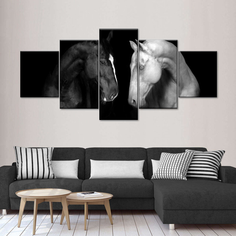 Reproduction d'art sur toile monochromatique, H 74 po x l 34 po x P 1,25 po