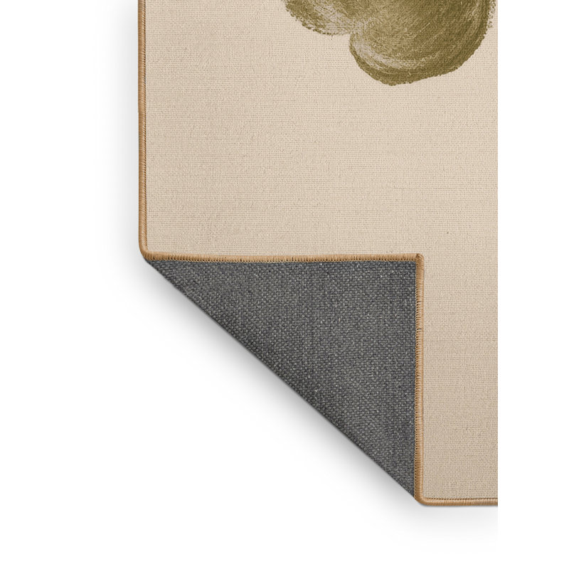 Soft Plush Estrada St Patties Modern & Contemporary Abstract Area Rug in Beige – LightBrown Binding, 6x9