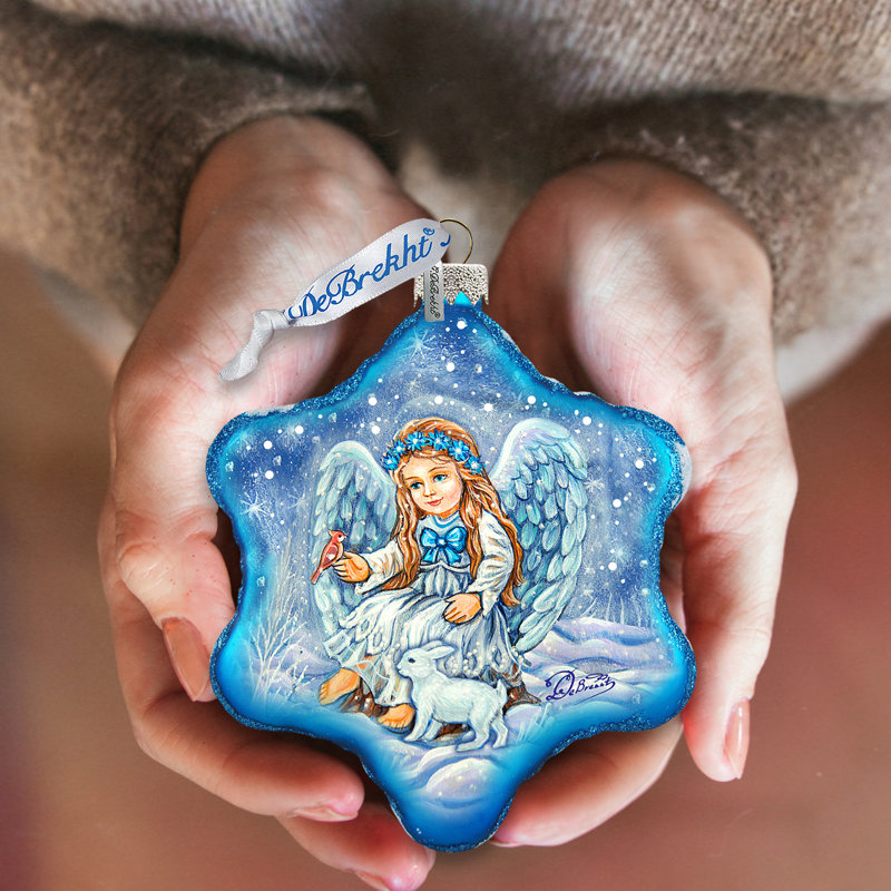 5'' Glass Holiday Shaped Ornament