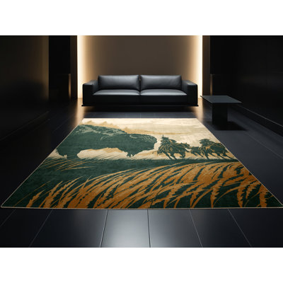 Tapis vert lavable à la machine Glendale