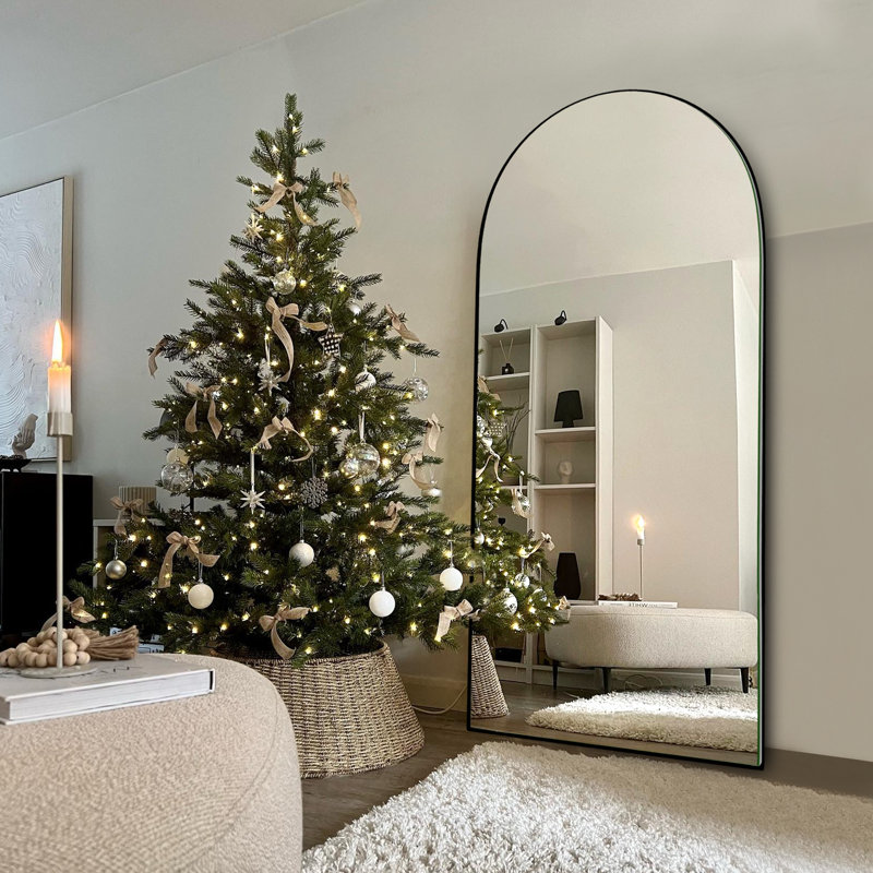 Miroir de plancher Leeron, 64,2 po x 21,3 po, Noir
