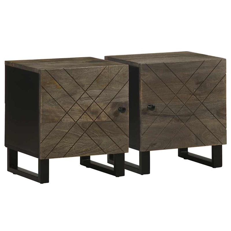 Anacely 40cm W Metal Bedside Table