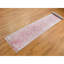 Tapis de couloir rose nouvel âge en soie 2 pi 5 po x 15 pi 7 po Arnoult