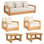 Melrose 5 Piece Outdoor Conversation Set