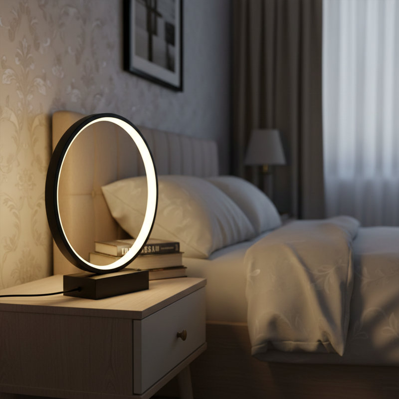 Lampe de table Halo, Noir