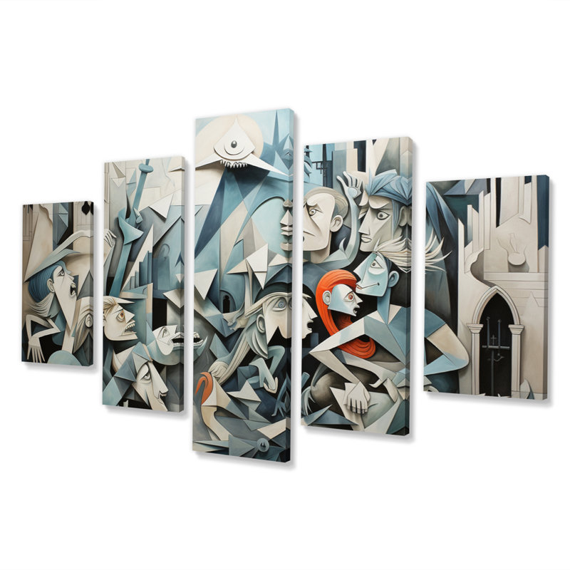Chef-d'œuvre Guernica par Pablo IV - Art mural sur toile, 5 panneaux